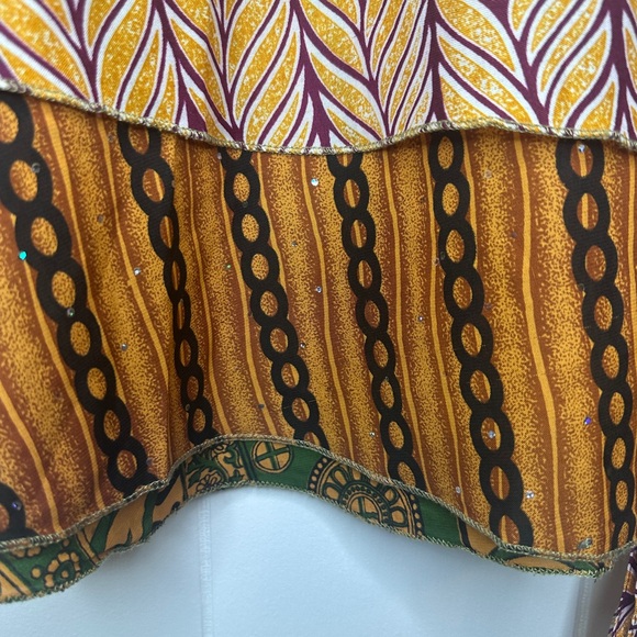 EARTHBOUND Purple and Gold A-Line Wrap Skirt - Picture 5 of 5